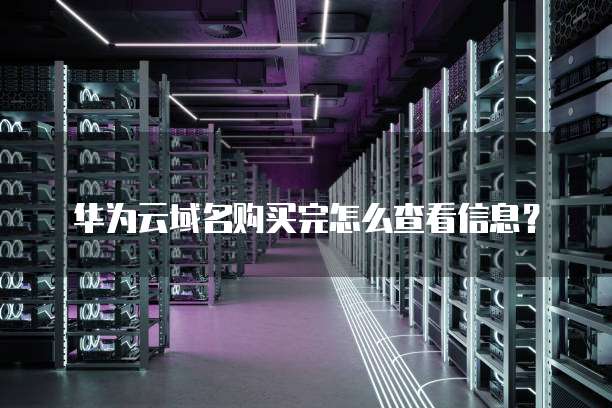 华为云域名购买完怎么查看信息？