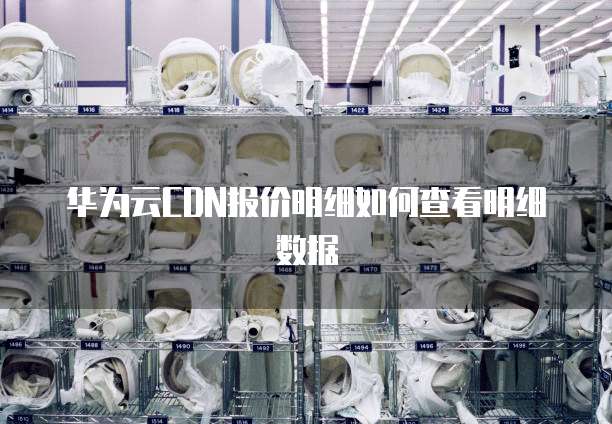 华为云CDN报价明细如何查看明细数据