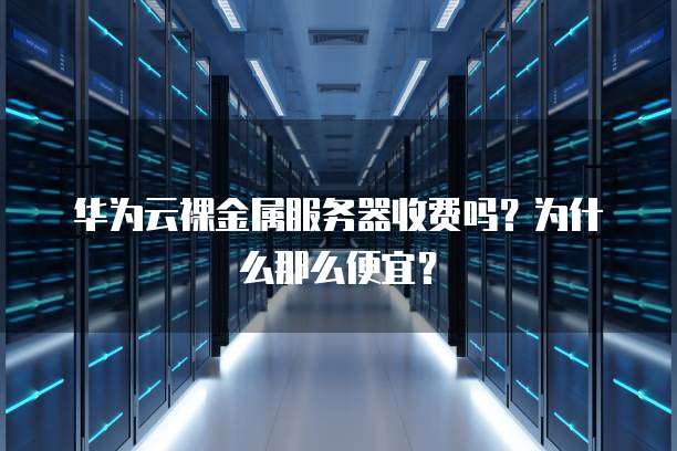 华为云裸金属服务器收费吗?为什么那么便宜?