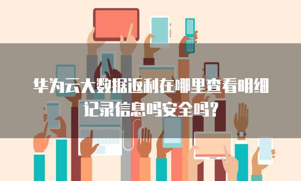 华为云大数据返利在哪里查看明细记录信息吗安全吗?