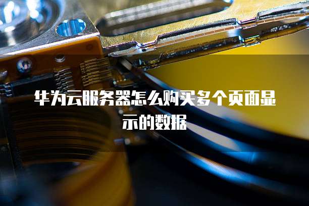 华为云服务器怎么购买多个页面显示的数据