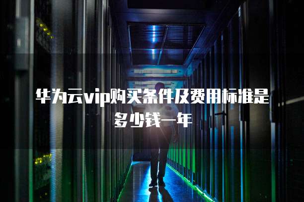 华为云vip购买条件及费用标准是多少钱一年