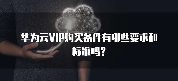 华为云VIP购买条件有哪些要求和标准吗?