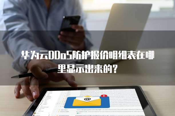 华为云DDoS防护报价明细表在哪里显示出来的?
