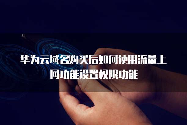 华为云域名购买后如何使用流量上网功能设置权限功能