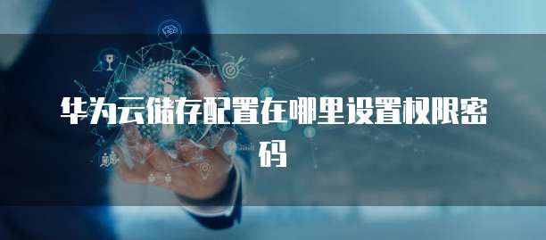 华为云储存配置在哪里设置权限密码