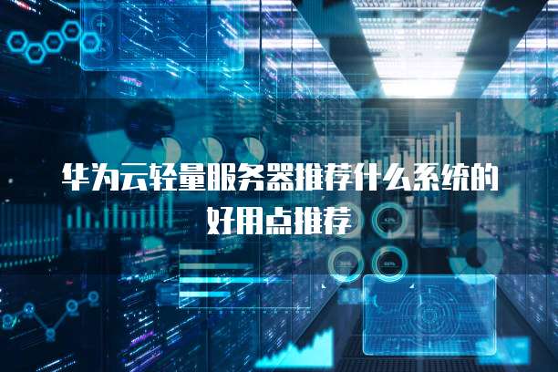 华为云轻量服务器推荐什么系统的好用点推荐