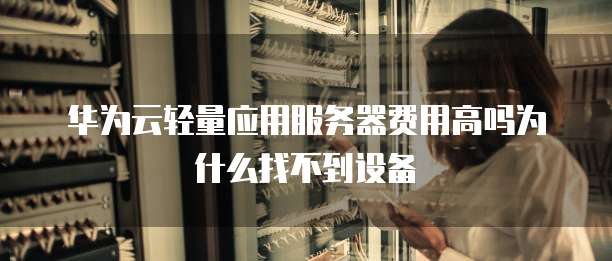 华为云轻量应用服务器费用高吗为什么找不到设备