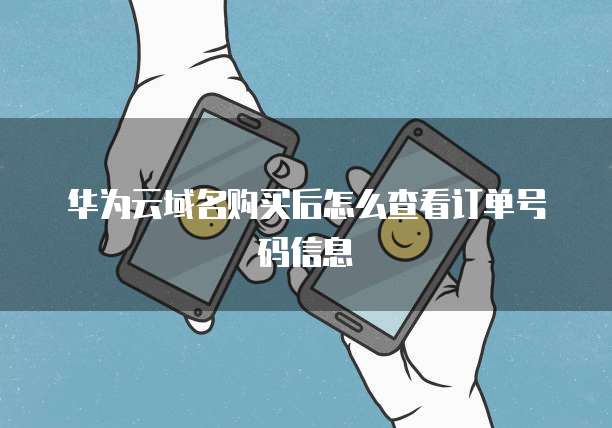 华为云域名购买后怎么查看订单号码信息