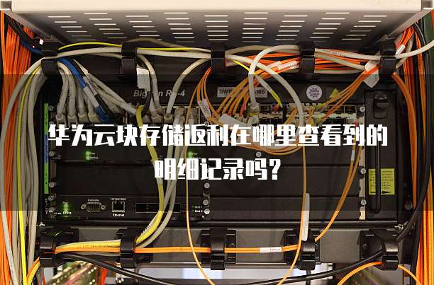 华为云块存储返利在哪里查看到的明细记录吗?