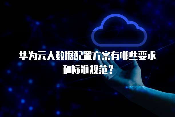 华为云大数据配置方案有哪些要求和标准规范?