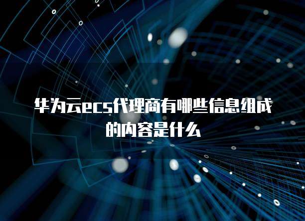 华为云ecs代理商有哪些信息组成的内容是什么