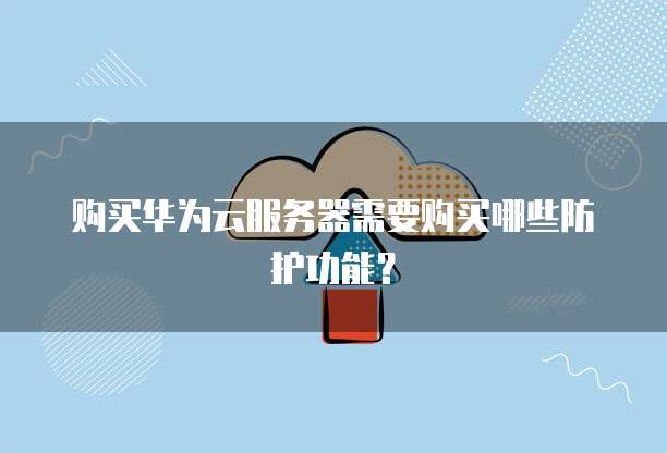 购买华为云服务器需要购买哪些防护功能?