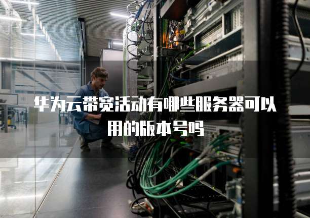 华为云带宽活动有哪些服务器可以用的版本号吗