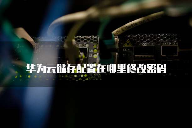 华为云储存配置在哪里修改密码