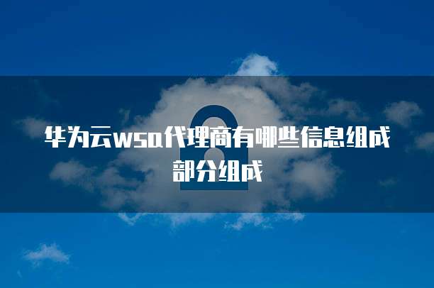 华为云wsa代理商有哪些信息组成部分组成