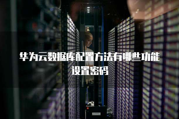 华为云数据库配置方法有哪些功能设置密码