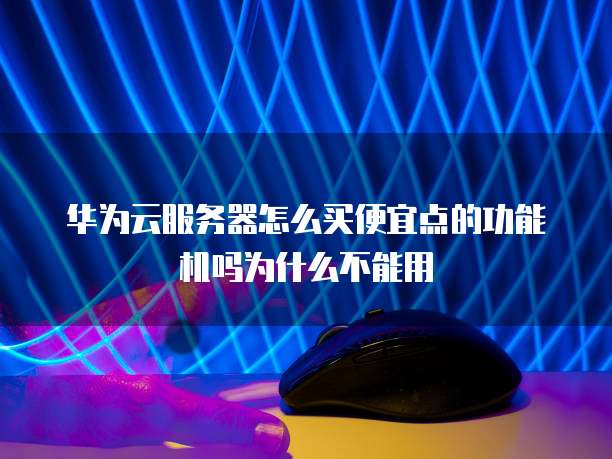 华为云服务器怎么买便宜点的功能机吗为什么不能用