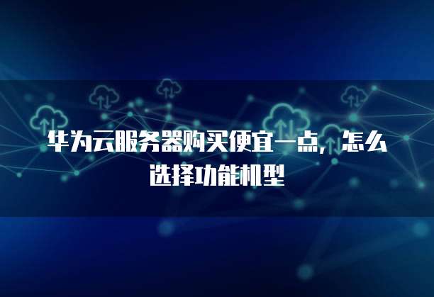 华为云服务器购买便宜一点，怎么选择功能机型