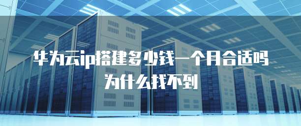 华为云ip搭建多少钱一个月合适吗为什么找不到