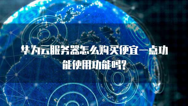 华为云服务器怎么购买便宜一点功能使用功能吗?