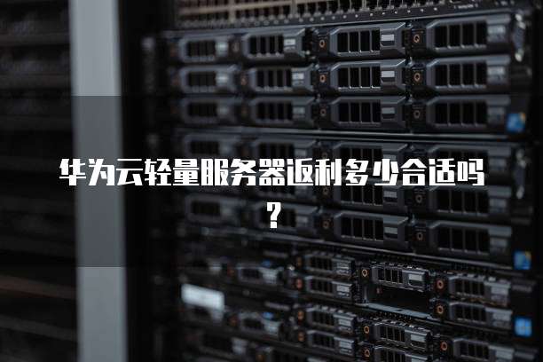 华为云轻量服务器返利多少合适吗?