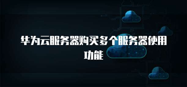 华为云服务器购买多个服务器使用功能