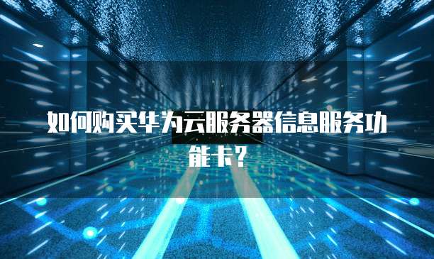 如何购买华为云服务器信息服务功能卡？