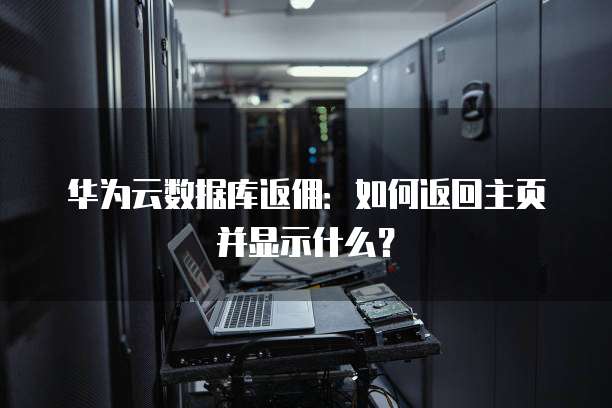 华为云数据库返佣:如何返回主页并显示什么?