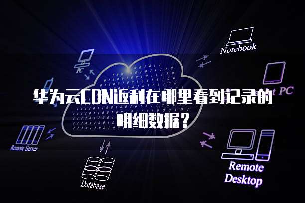 华为云CDN返利在哪里看到记录的明细数据?