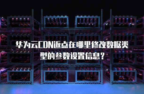 华为云CDN返点在哪里修改数据类型的参数设置信息?