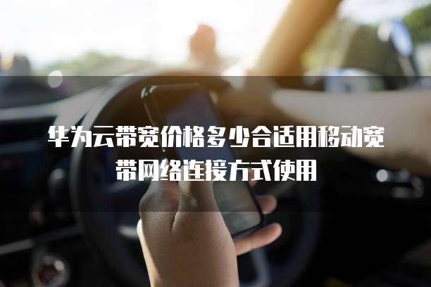 华为云带宽价格多少合适用移动宽带网络连接方式使用
