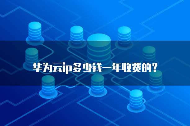 华为云ip多少钱一年收费的?