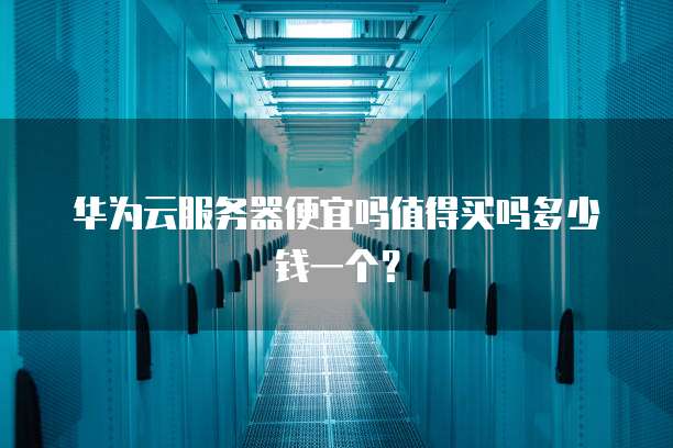 华为云服务器便宜吗值得买吗多少钱一个?