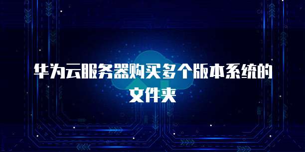 华为云服务器购买多个版本系统的文件夹