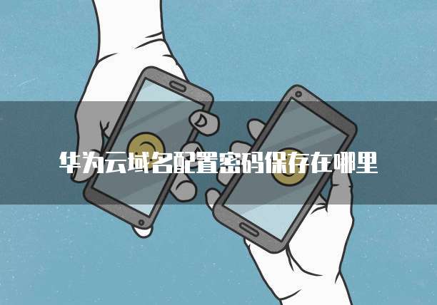 华为云域名配置密码保存在哪里