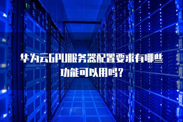 华为云GPU服务器配置要求有哪些功能可以用吗?