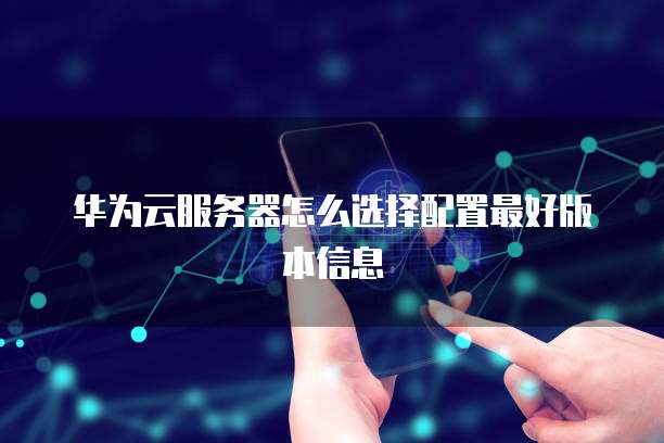 华为云服务器怎么选择配置最好版本信息