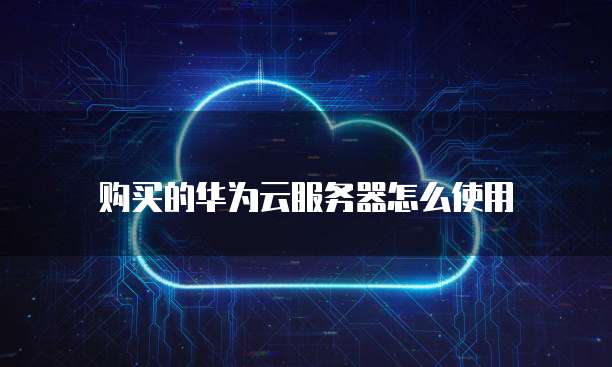 购买的华为云服务器怎么使用