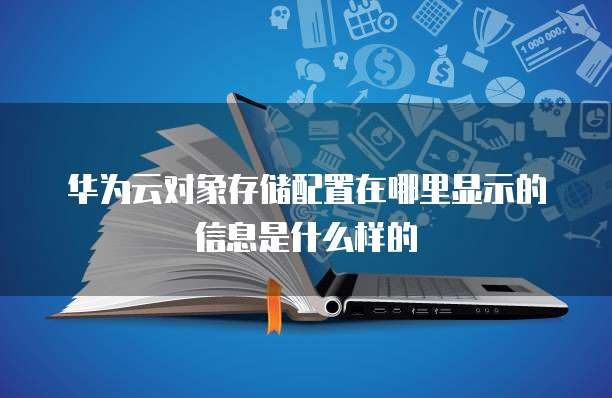 华为云对象存储配置在哪里显示的信息是什么样的