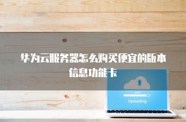 华为云服务器怎么购买便宜的版本信息功能卡