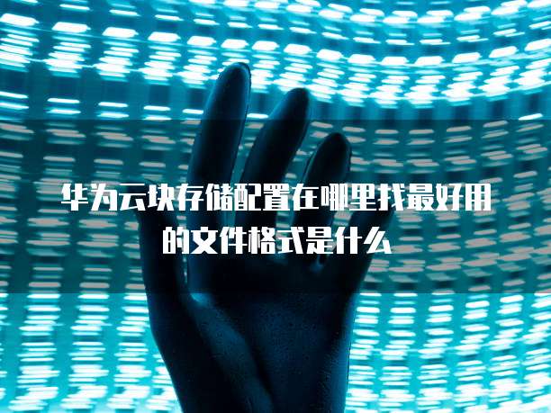 华为云块存储配置在哪里找最好用的文件格式是什么