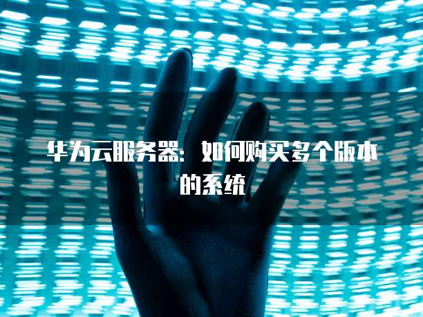 华为云服务器:如何购买多个版本的系统