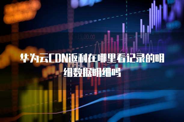 华为云CDN返利在哪里看记录的明细数据明细吗
