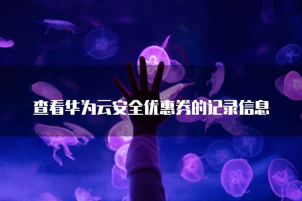 查看华为云安全优惠券的记录信息