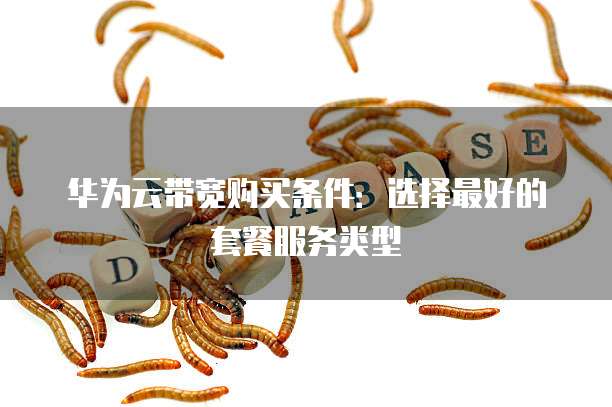 华为云带宽购买条件：选择最好的套餐服务类型