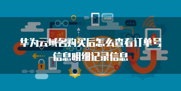 华为云域名购买后怎么查看订单号信息明细记录信息