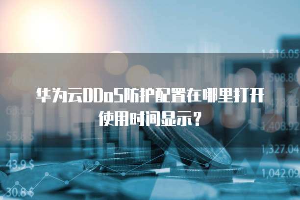 华为云DDoS防护配置在哪里打开使用时间显示?