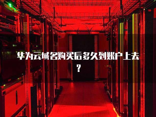 华为云域名购买后多久到账户上去?
