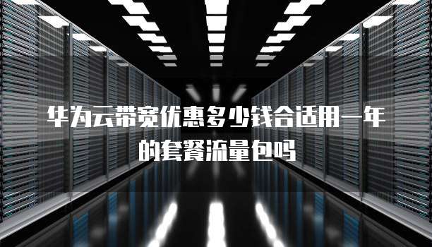华为云带宽优惠多少钱合适用一年的套餐流量包吗